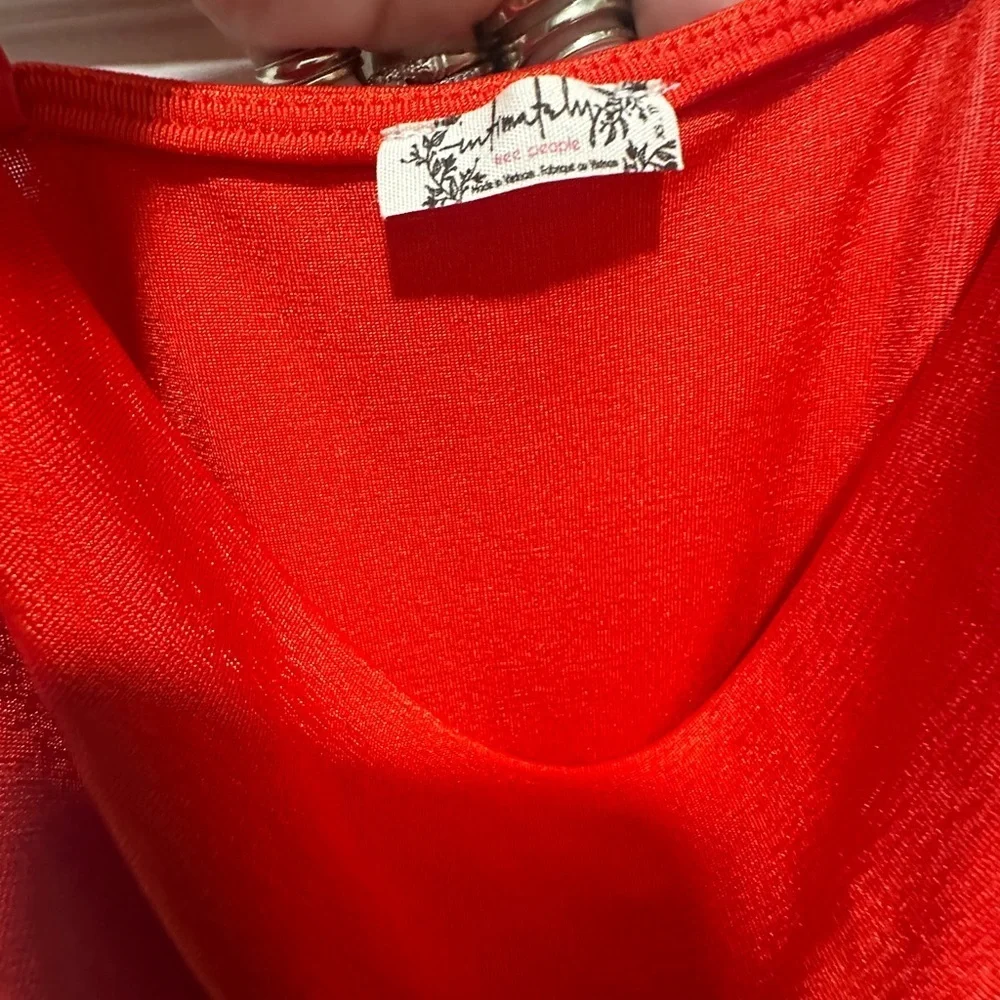 Free People Cowls in The Club Bodysuit Red Women’s Size XS Thong - Picture 5 of 7